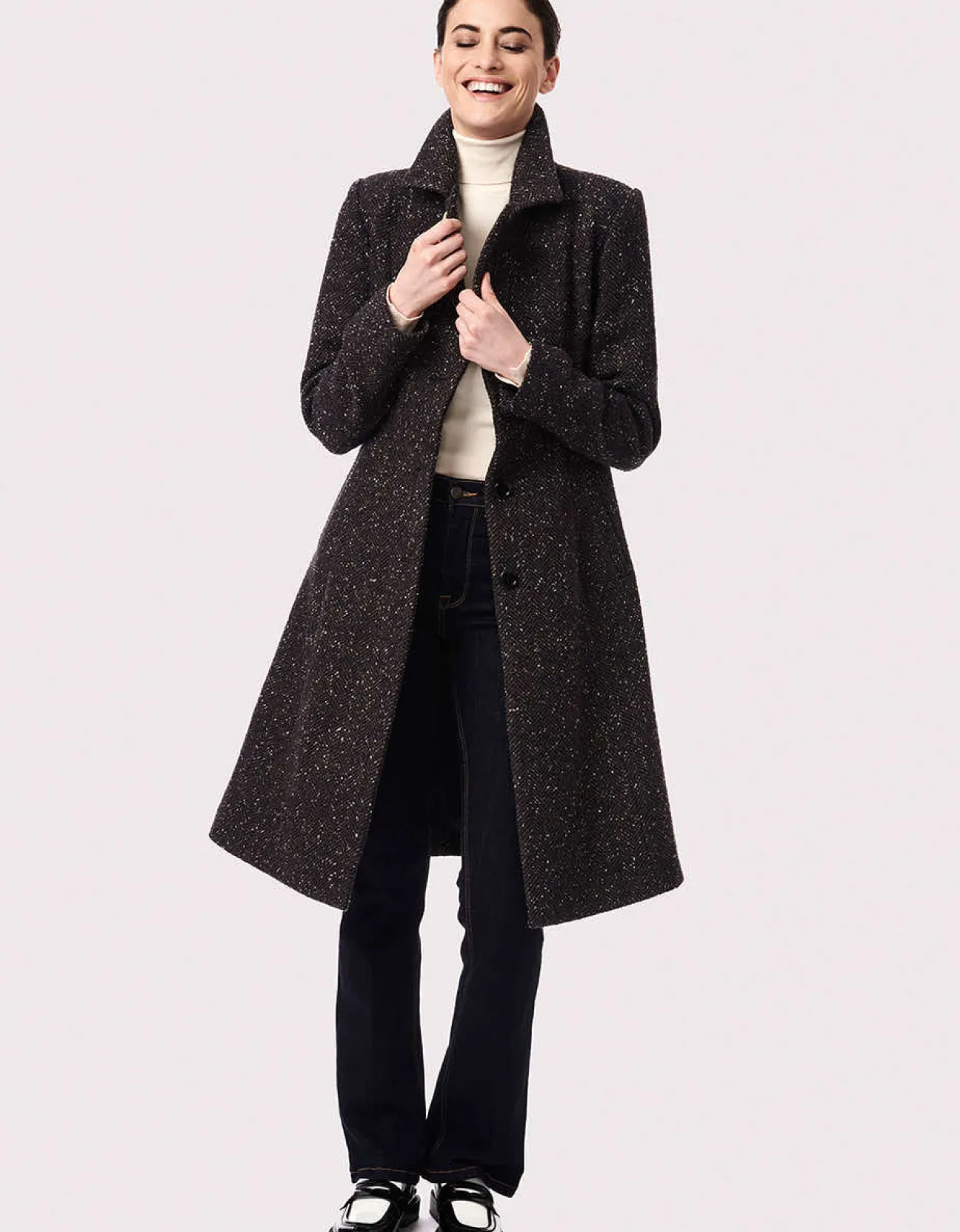 Bernardo Fashions Barcelona Belted Coat>Women Wool