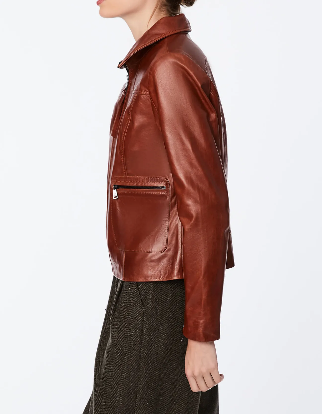 Bernardo Fashions Boston Common Leather Jacket>Women Leather