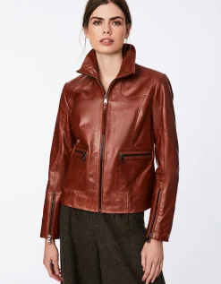 Bernardo Fashions Boston Common Leather Jacket>Women Leather