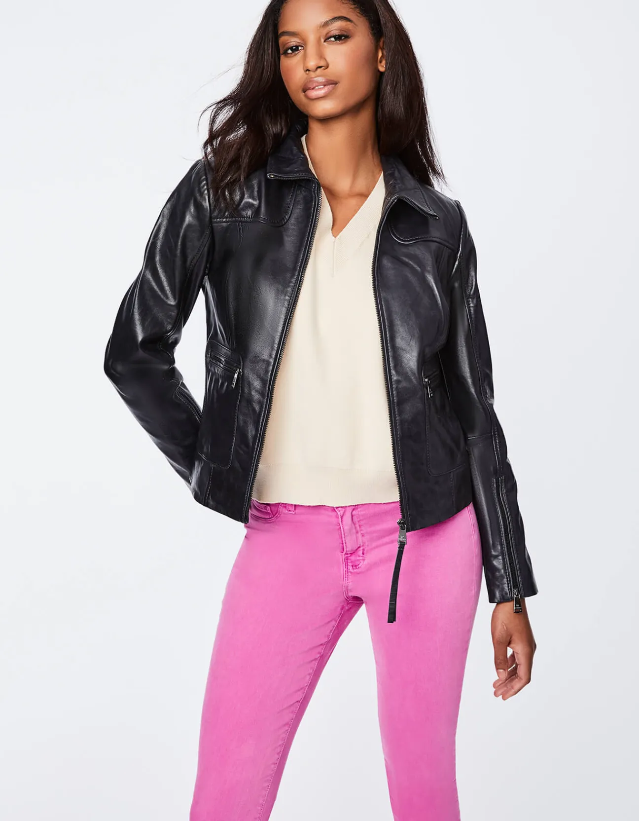 Bernardo Fashions Boston Common Leather Jacket>Women Leather