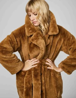 Bernardo Fashions Boston Unreal Teddy Trench Coat>Women Vegan Fur