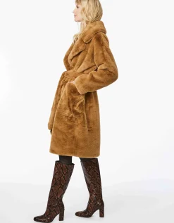 Bernardo Fashions Boston Unreal Teddy Trench Coat>Women Vegan Fur