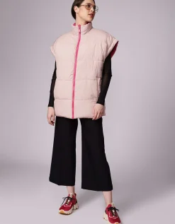 Bernardo Fashions Breast Cancer Awareness Reversible Puffer Vest>Women Vests