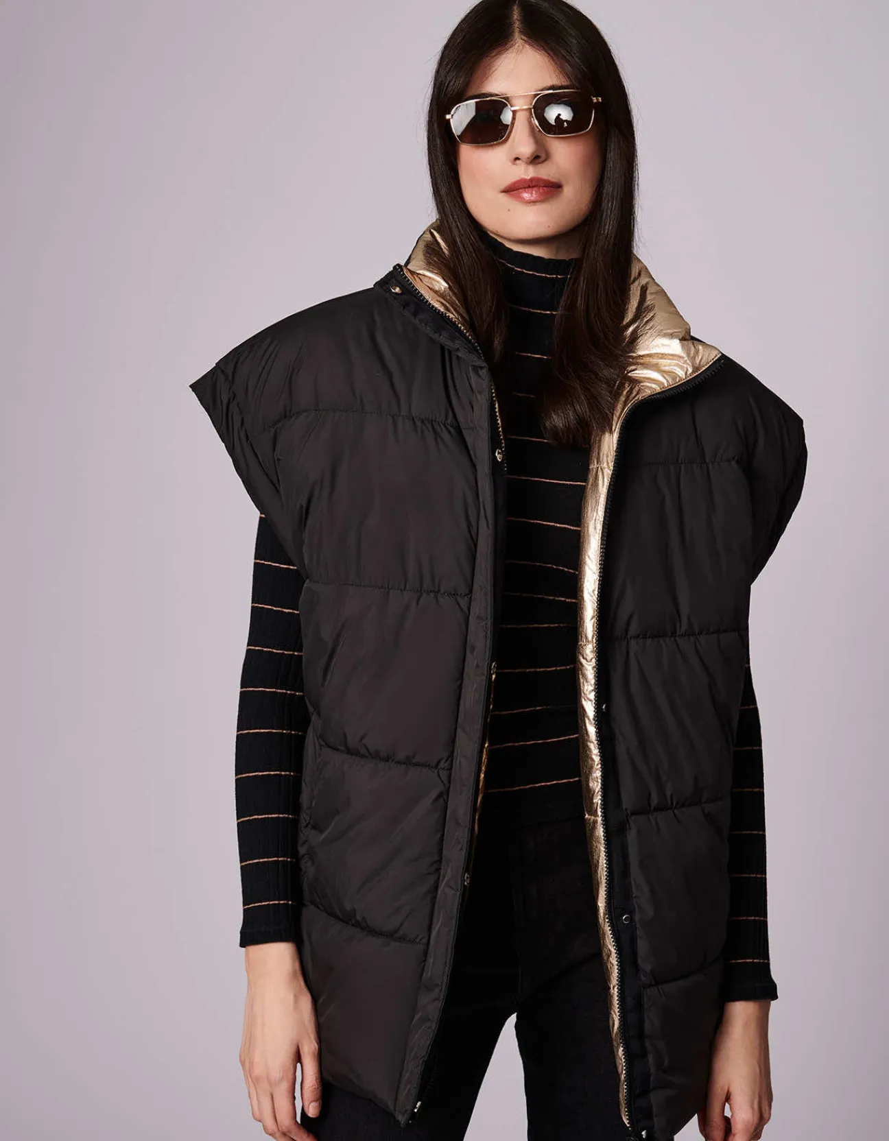 Bernardo Fashions Chalet Chic Reversible Puffer Vest>Women Vests