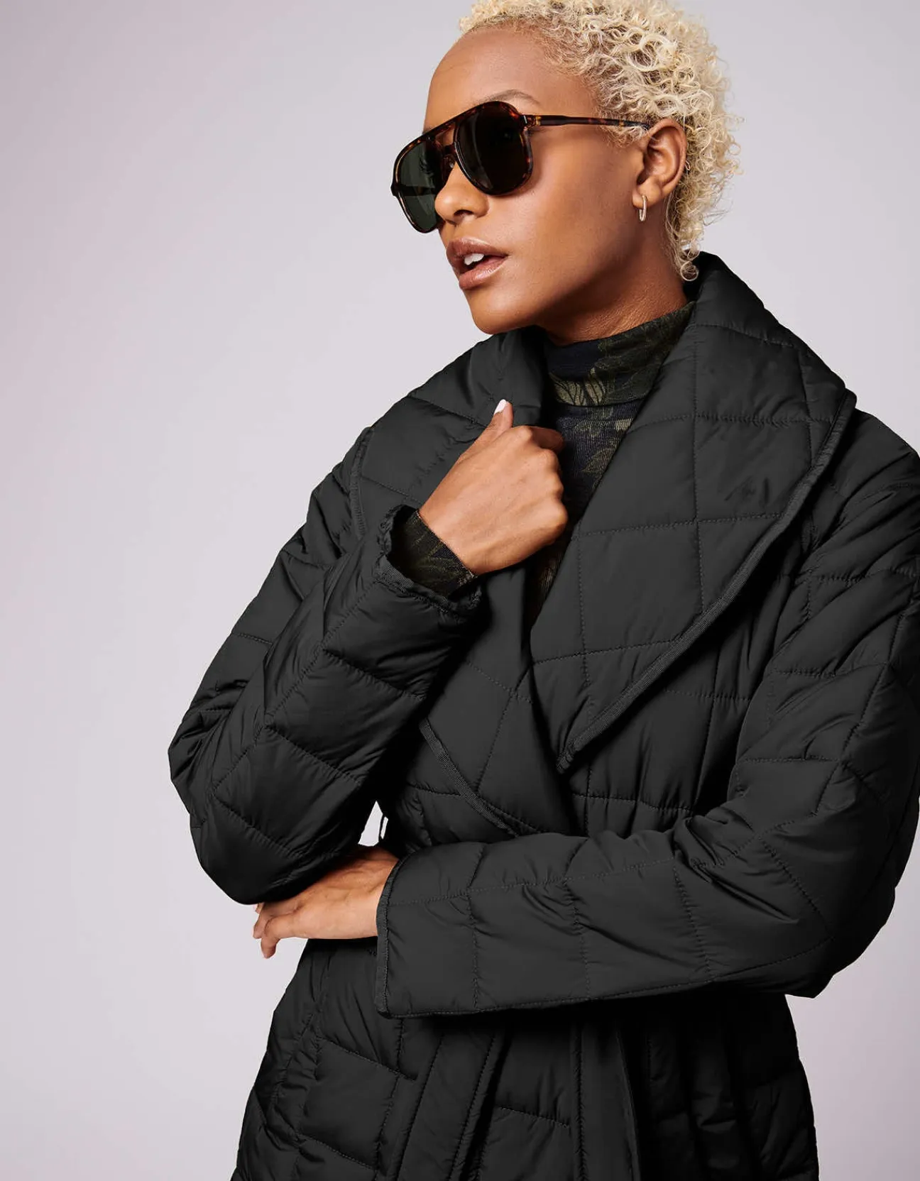 Bernardo Fashions Charleston Long Puffer Coat>Women Long Coats