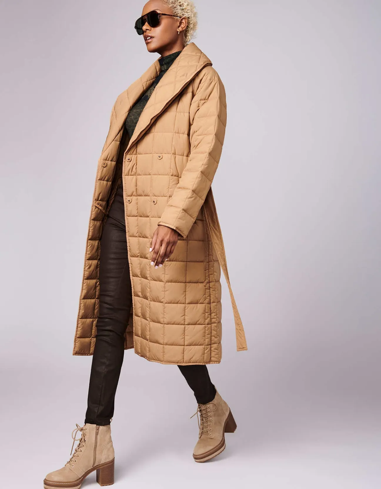 Bernardo Fashions Charleston Long Puffer Coat>Women Long Coats
