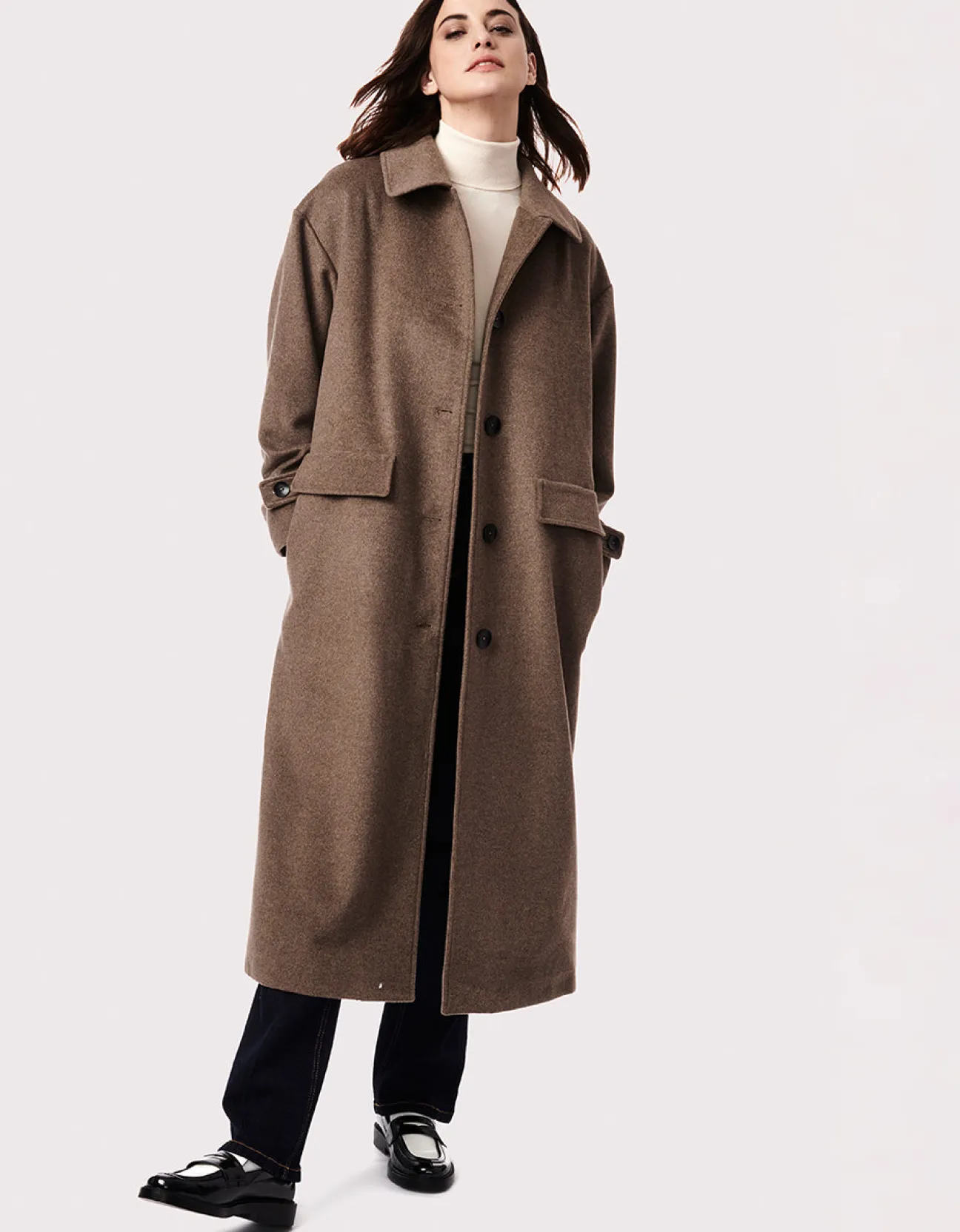 Bernardo Fashions Chateau Chic Long Wool Coat>Women Wool