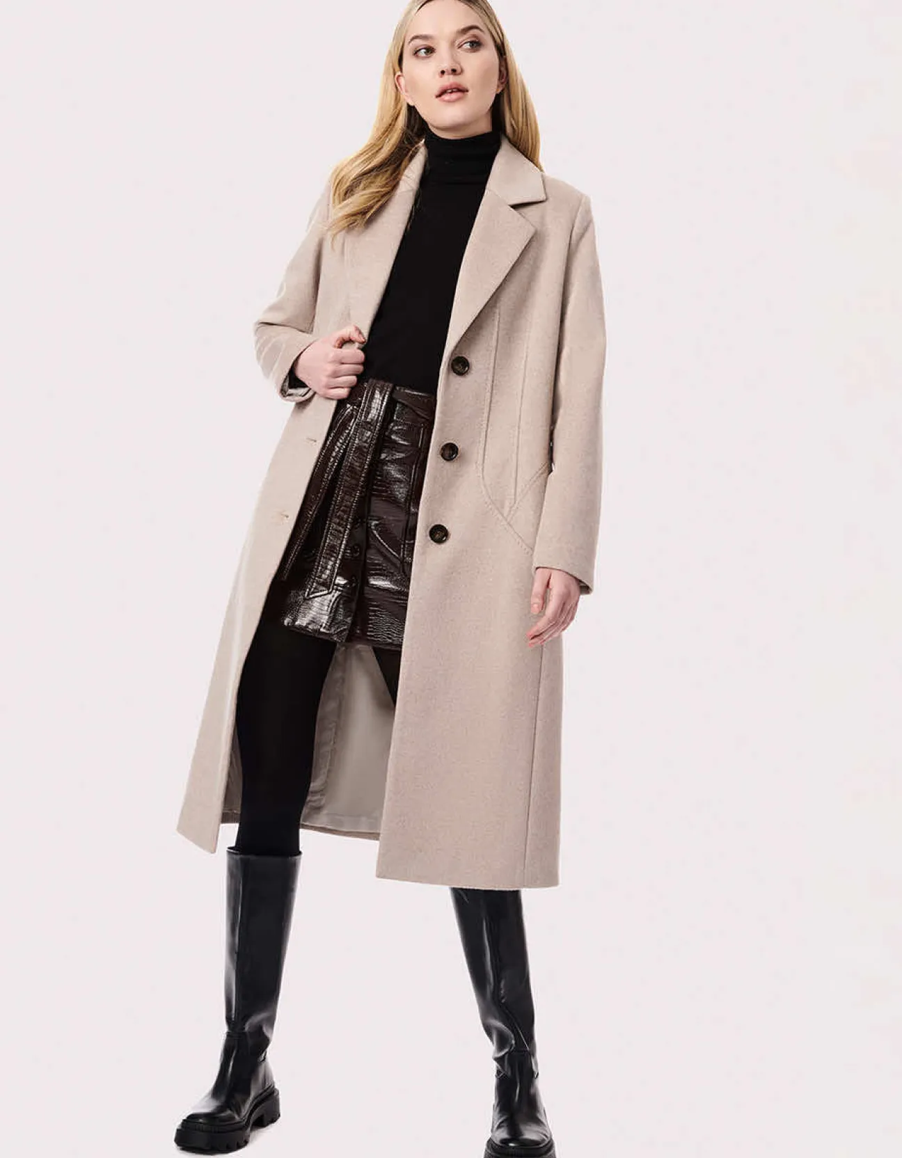 Bernardo Fashions City Chic Long Wool Coat>Women Wool