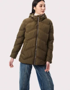 Bernardo Fashions Classic Chevron Puffer Jacket>Women Jackets