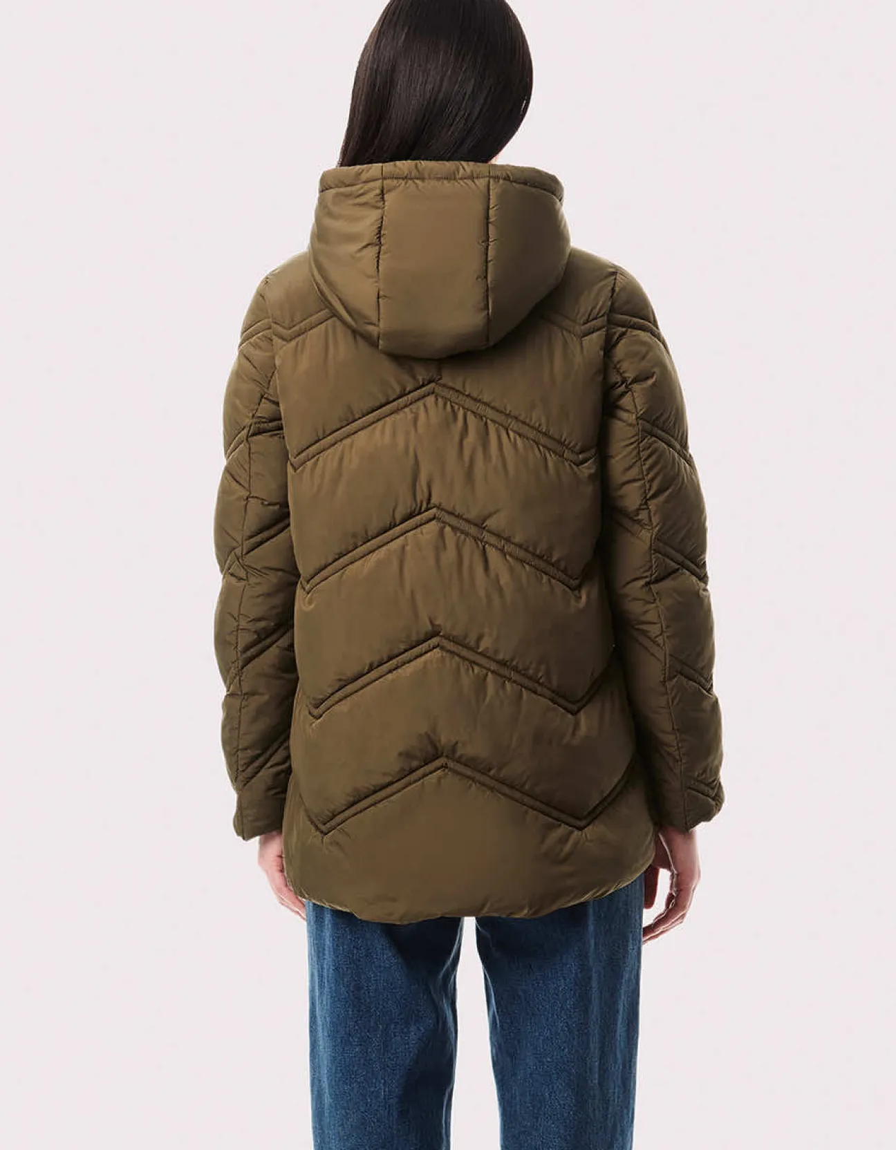 Bernardo Fashions Classic Chevron Puffer Jacket>Women Jackets