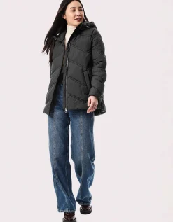 Bernardo Fashions Classic Chevron Puffer Jacket>Women Jackets