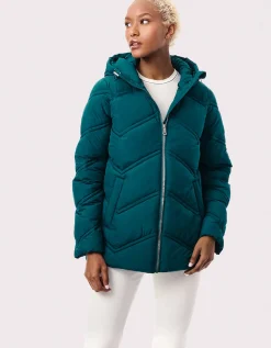 Bernardo Fashions Classic Chevron Puffer Jacket>Women Jackets