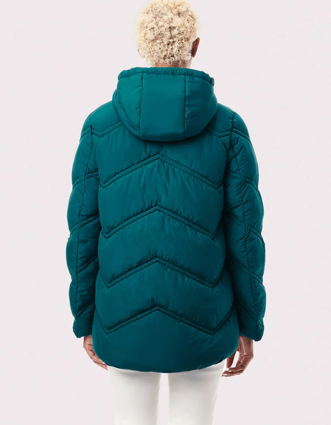 Bernardo Fashions Classic Chevron Puffer Jacket>Women Jackets