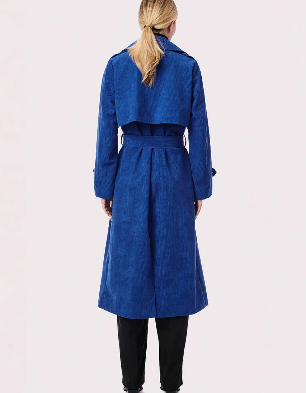 Bernardo Fashions Corduroy Long Belted Trench Coat>Women Rain Or Shine