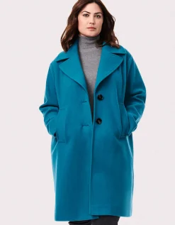 Bernardo Fashions Desk To Dinner Wool Coat - Curve>Women Wool