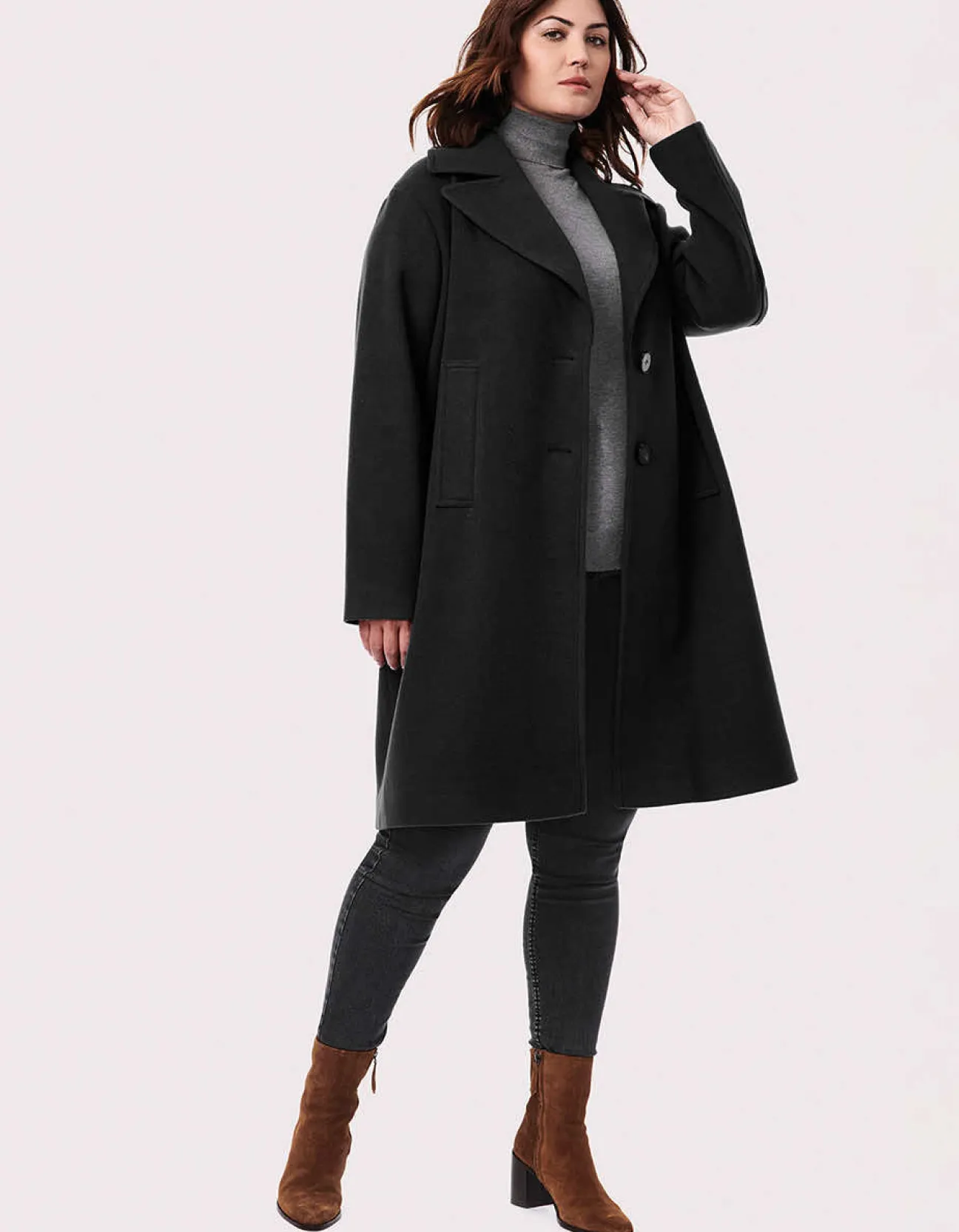 Bernardo Fashions Desk To Dinner Wool Coat - Curve>Women Wool