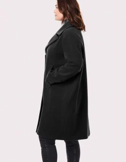 Bernardo Fashions Desk To Dinner Wool Coat - Curve>Women Wool