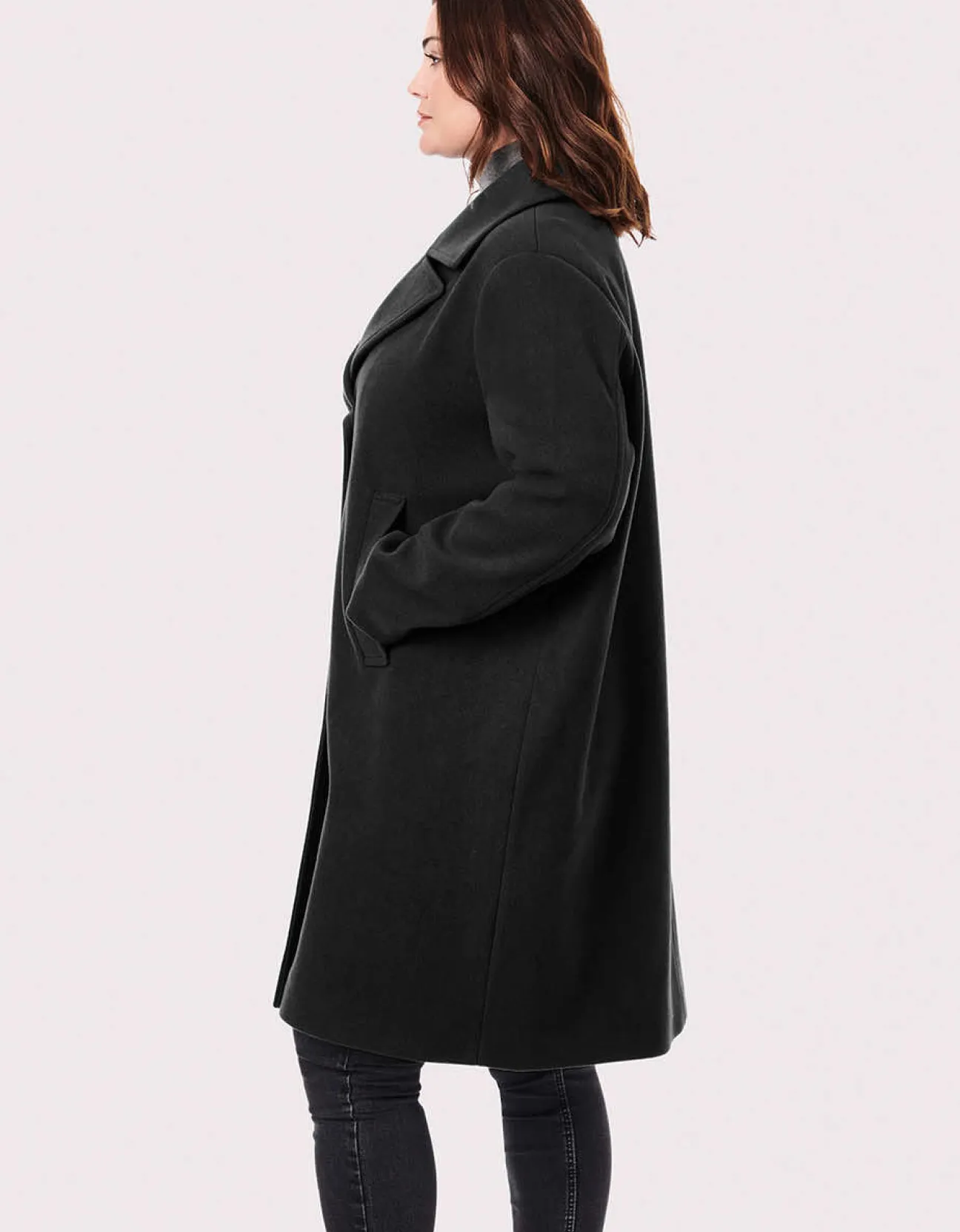 Bernardo Fashions Desk To Dinner Wool Coat - Curve>Women Wool