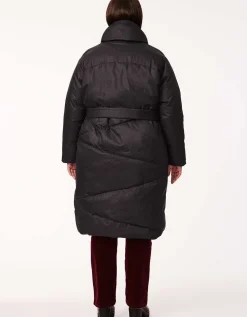 Bernardo Fashions District Drama Long Belted Puffer Coat - Curve>Women Heavy Winter Coats