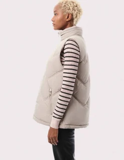 Bernardo Fashions Easy Chevron Puffer Vest>Women Vests