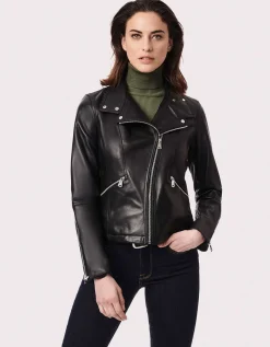 Bernardo Fashions Edge City Moto Leather Jacket>Women Leather