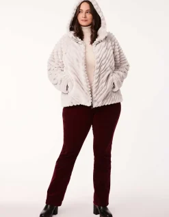 Bernardo Fashions Everyday Luxe Vegan Fur Jacket - Curve>Women Vegan Fur
