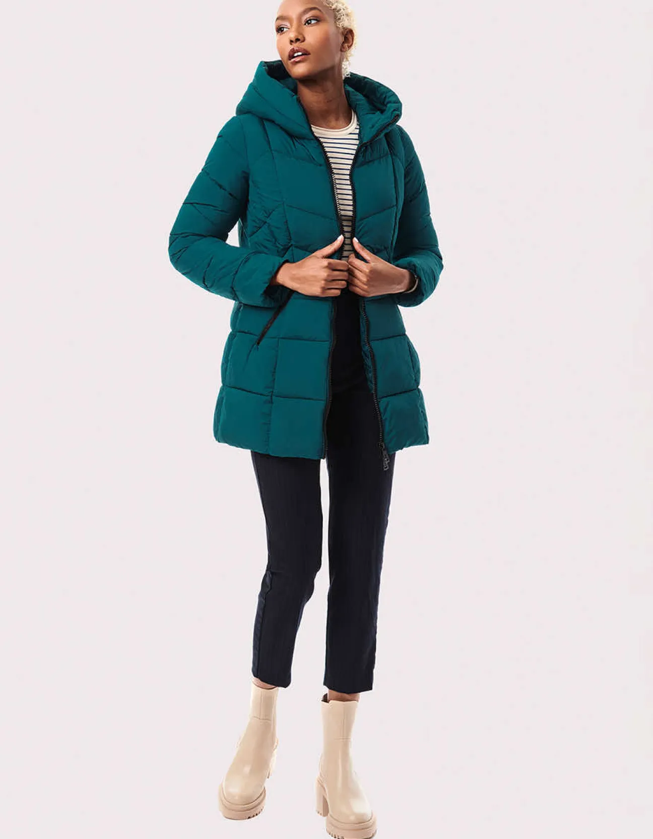 Bernardo Fashions Fab Funnel Quilted Puffer Jacket>Women Jackets
