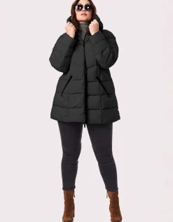 Bernardo Fashions Fab Funnel Quilted Puffer Jacket - Curve>Women Jackets