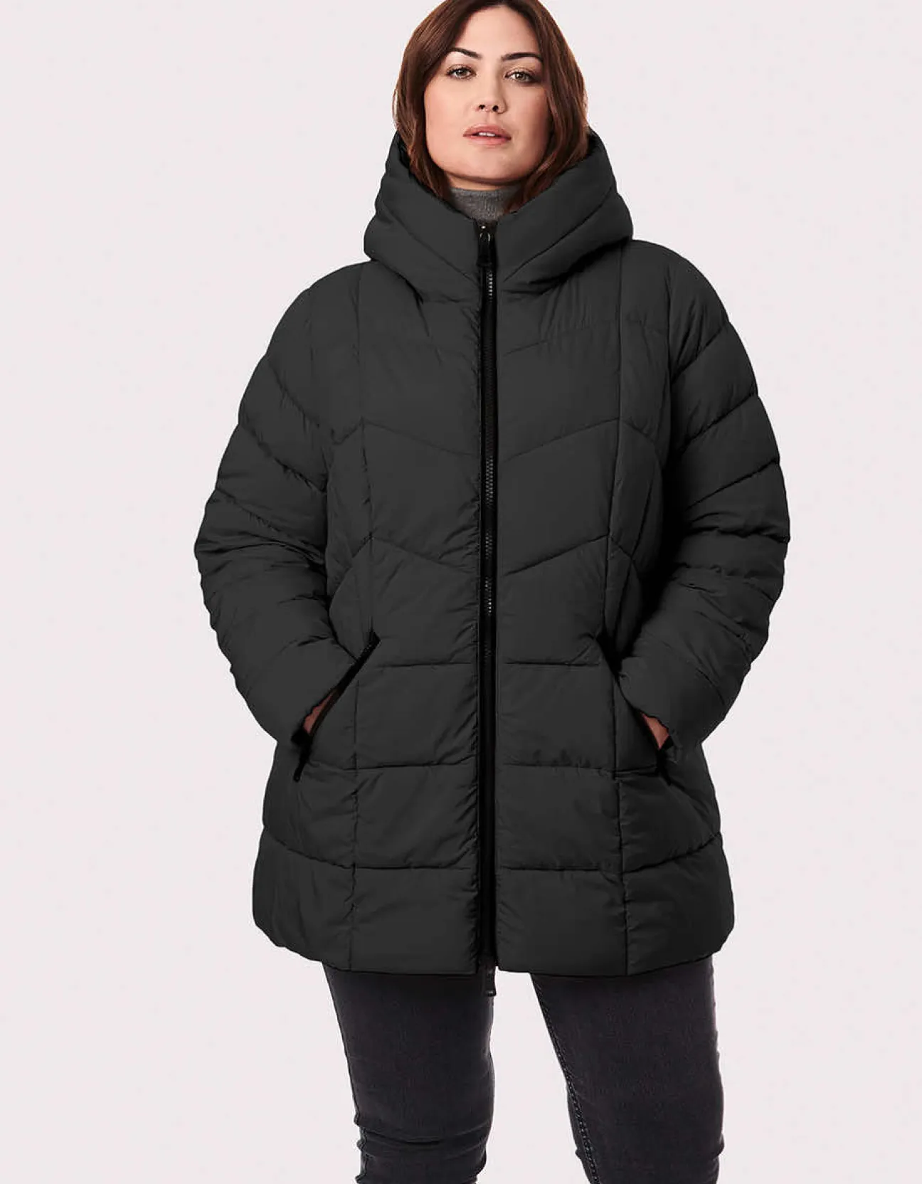 Bernardo Fashions Fab Funnel Quilted Puffer Jacket - Curve>Women Jackets