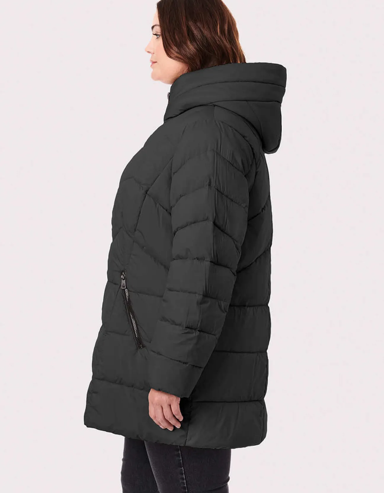 Bernardo Fashions Fab Funnel Quilted Puffer Jacket - Curve>Women Jackets