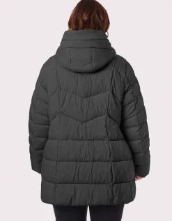 Bernardo Fashions Fab Funnel Quilted Puffer Jacket - Curve>Women Jackets