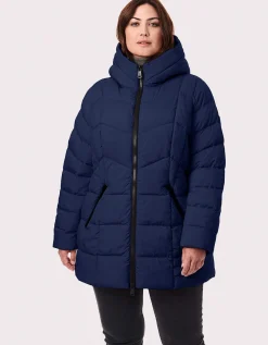 Bernardo Fashions Fab Funnel Quilted Puffer Jacket - Curve>Women Jackets