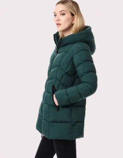 Bernardo Fashions Fab Funnel Quilted Puffer Jacket>Women Jackets