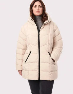 Bernardo Fashions Fab Funnel Quilted Puffer Jacket - Curve>Women Jackets