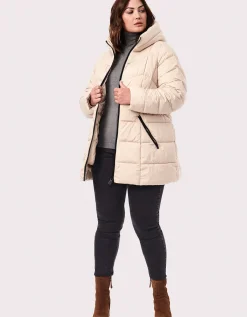 Bernardo Fashions Fab Funnel Quilted Puffer Jacket - Curve>Women Jackets