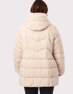 Bernardo Fashions Fab Funnel Quilted Puffer Jacket - Curve>Women Jackets