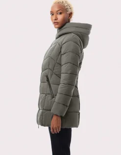 Bernardo Fashions Fab Funnel Quilted Puffer Jacket>Women Jackets