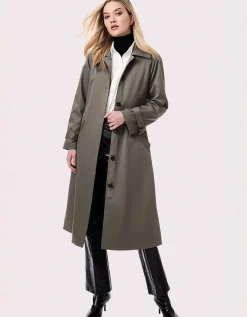 Bernardo Fashions Getaway Belted Long Rain Coat>Women Rain Or Shine