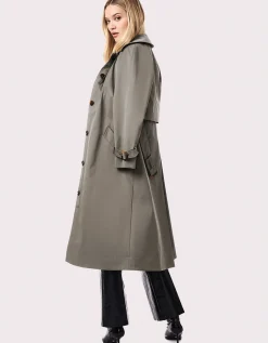 Bernardo Fashions Getaway Belted Long Rain Coat>Women Rain Or Shine
