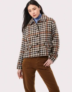 Bernardo Fashions Hayden Houndstooth Wool Jacket>Women Wool