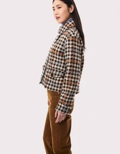 Bernardo Fashions Hayden Houndstooth Wool Jacket>Women Wool