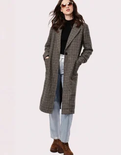 Bernardo Fashions Jackson Houndstooth Wool Coat>Women Wool