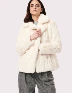 Bernardo Fashions Luxe Touch Vegan Fur Jacket>Women Vegan Fur