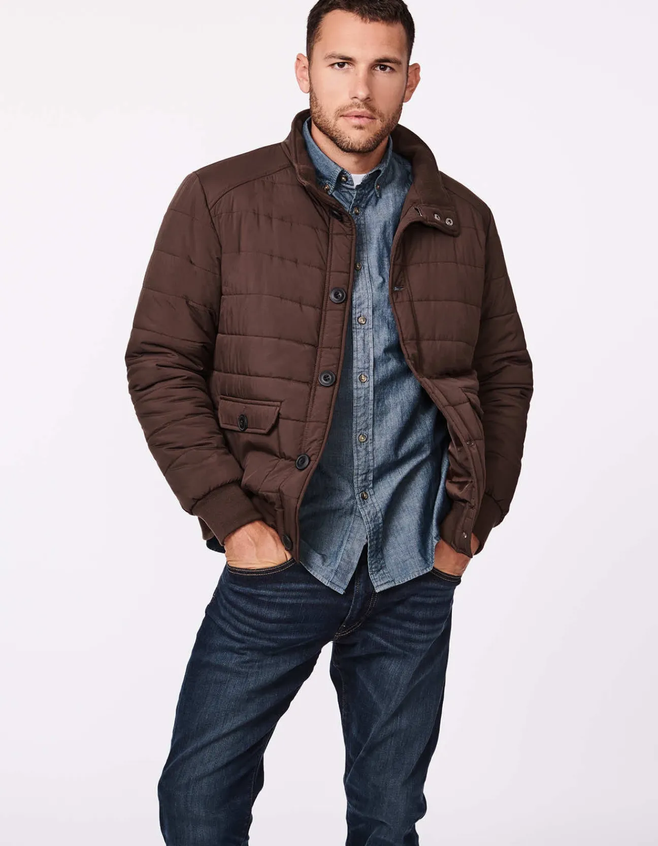 Bernardo Fashions Men'S Tunnel Funnel Puffer Jacket>Men Men