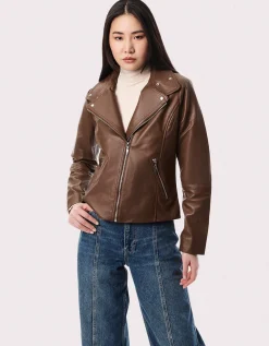 Bernardo Fashions Moto City Genuine Leather Jacket>Women Leather