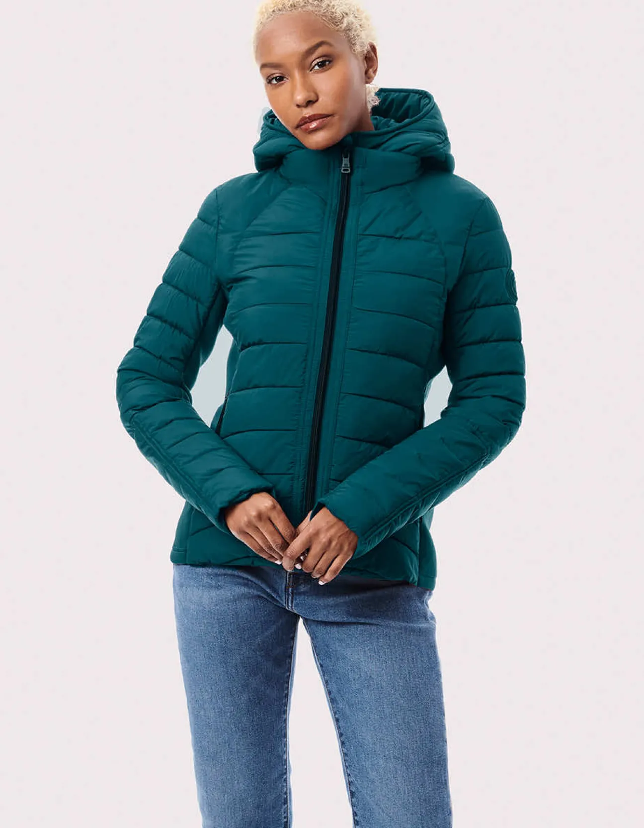 Bernardo Fashions Neo Active Double Up Hooded Puffer>Women Performance