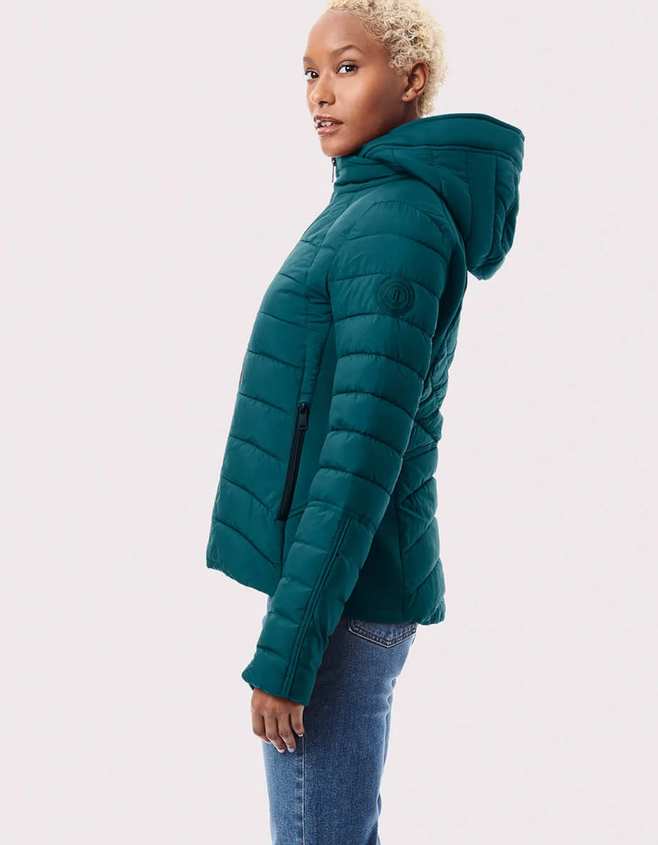 Bernardo Fashions Neo Active Double Up Hooded Puffer>Women Performance