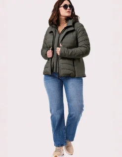 Bernardo Fashions Neo Active Double Up Hooded Puffer - Curve>Women Performance
