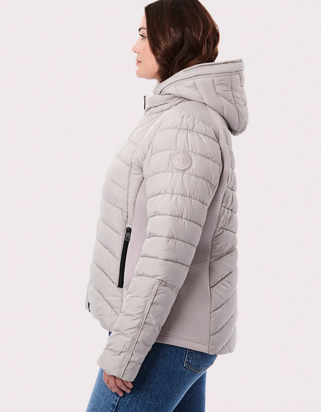 Bernardo Fashions Neo Active Double Up Hooded Puffer - Curve>Women Performance