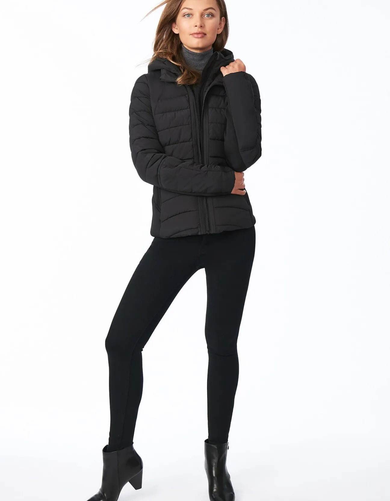Bernardo Fashions Neo Active Double Up Hooded Puffer>Women Performance